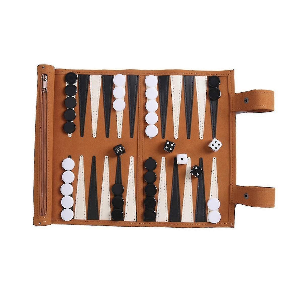 Backgammon Board Game Portable Backgammon Sets for Adults Travel Games Adult Roll Design Children'S