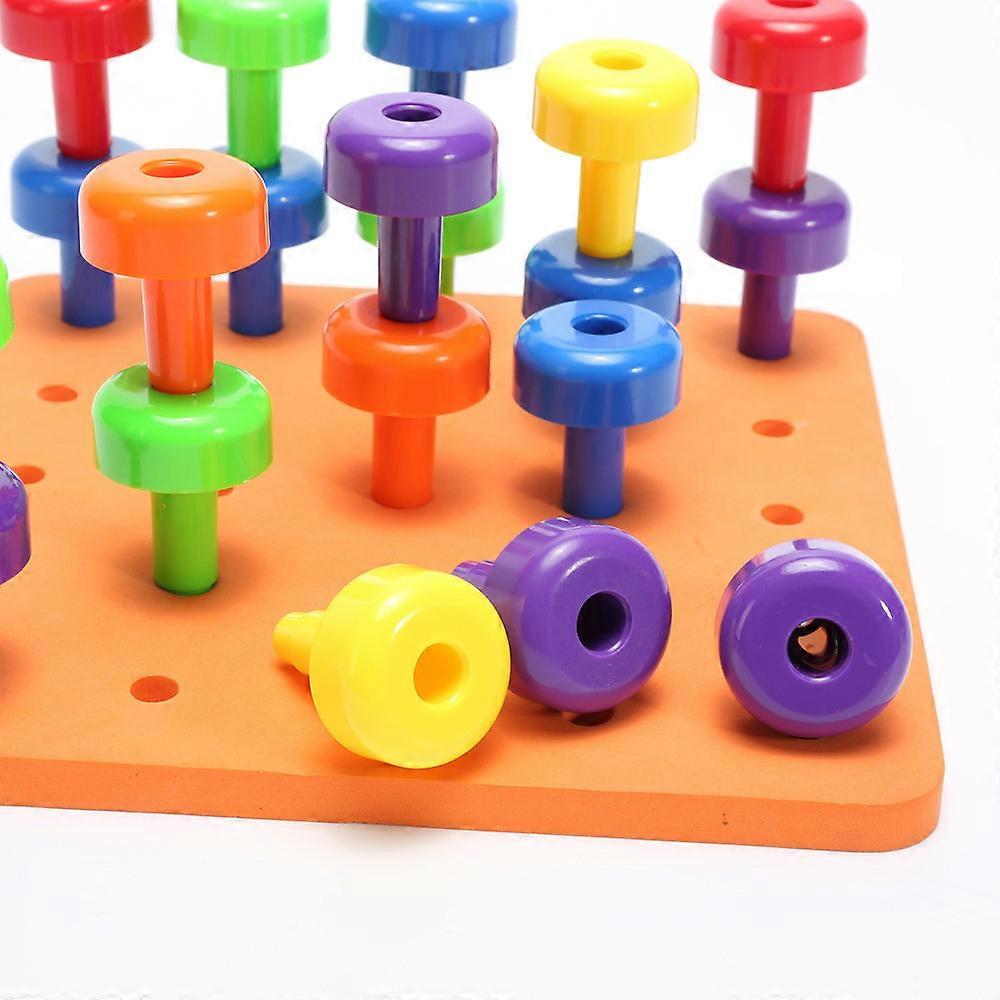 30PCS Peg Board Set Fine Motor Toy for s Pegboard